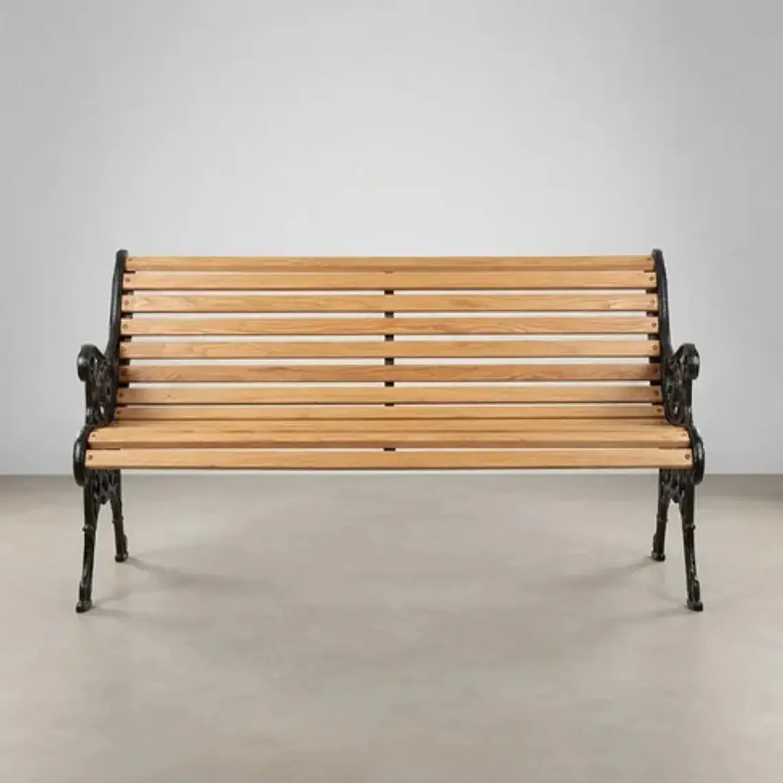 Escaño De Plaza 1.26cm Madera Y Acero Envío Gratis Iva Inc 4