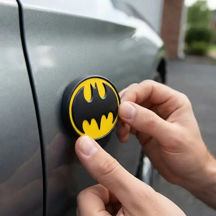 Logo Chapita Batman Metálica Para Auto 8.5cm 7