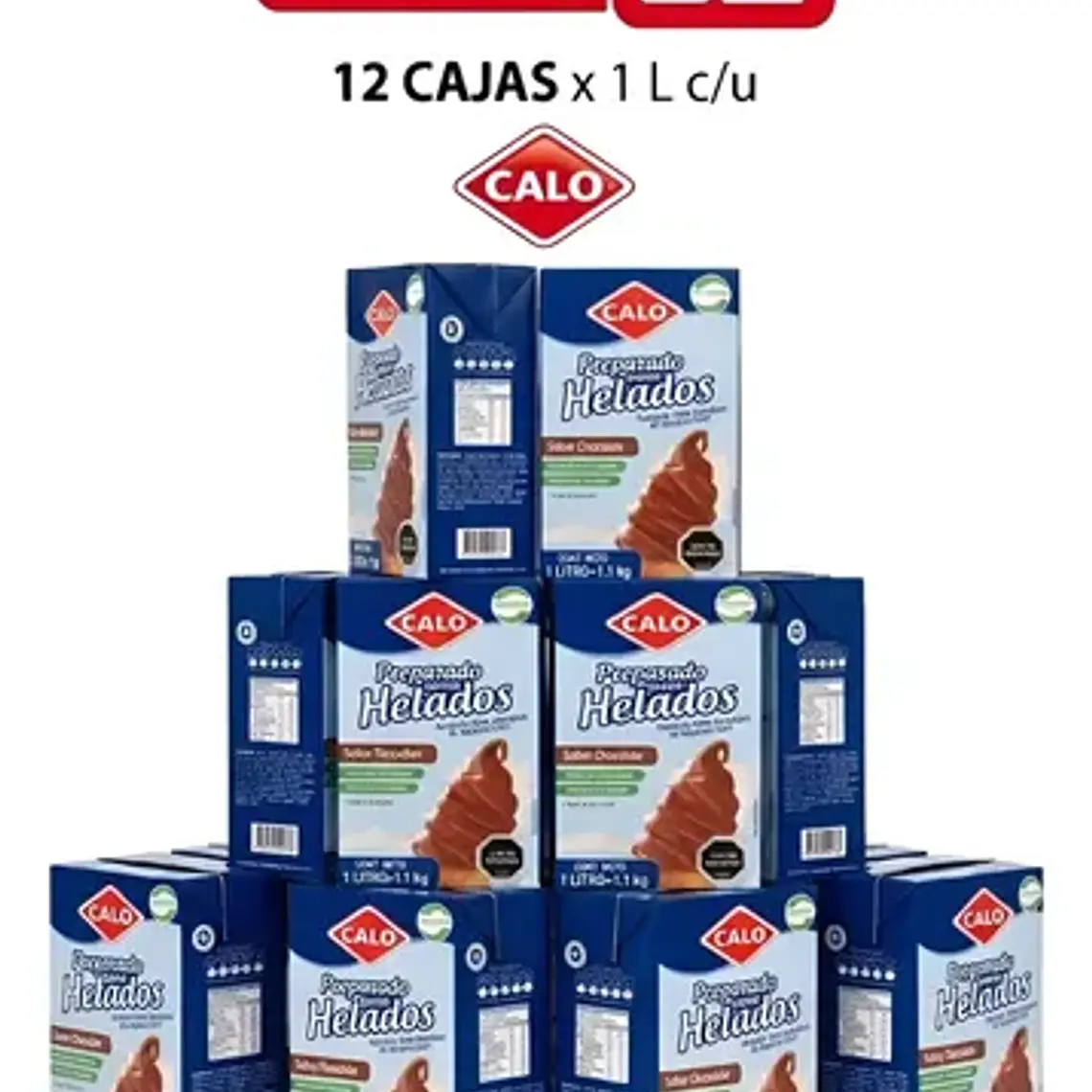 Mezcla Para Helados Soft Calo Chirimoya 1l Pack X12 Unidades 5
