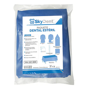 Paquete Dental Estéril Cirugía Skydent Azul