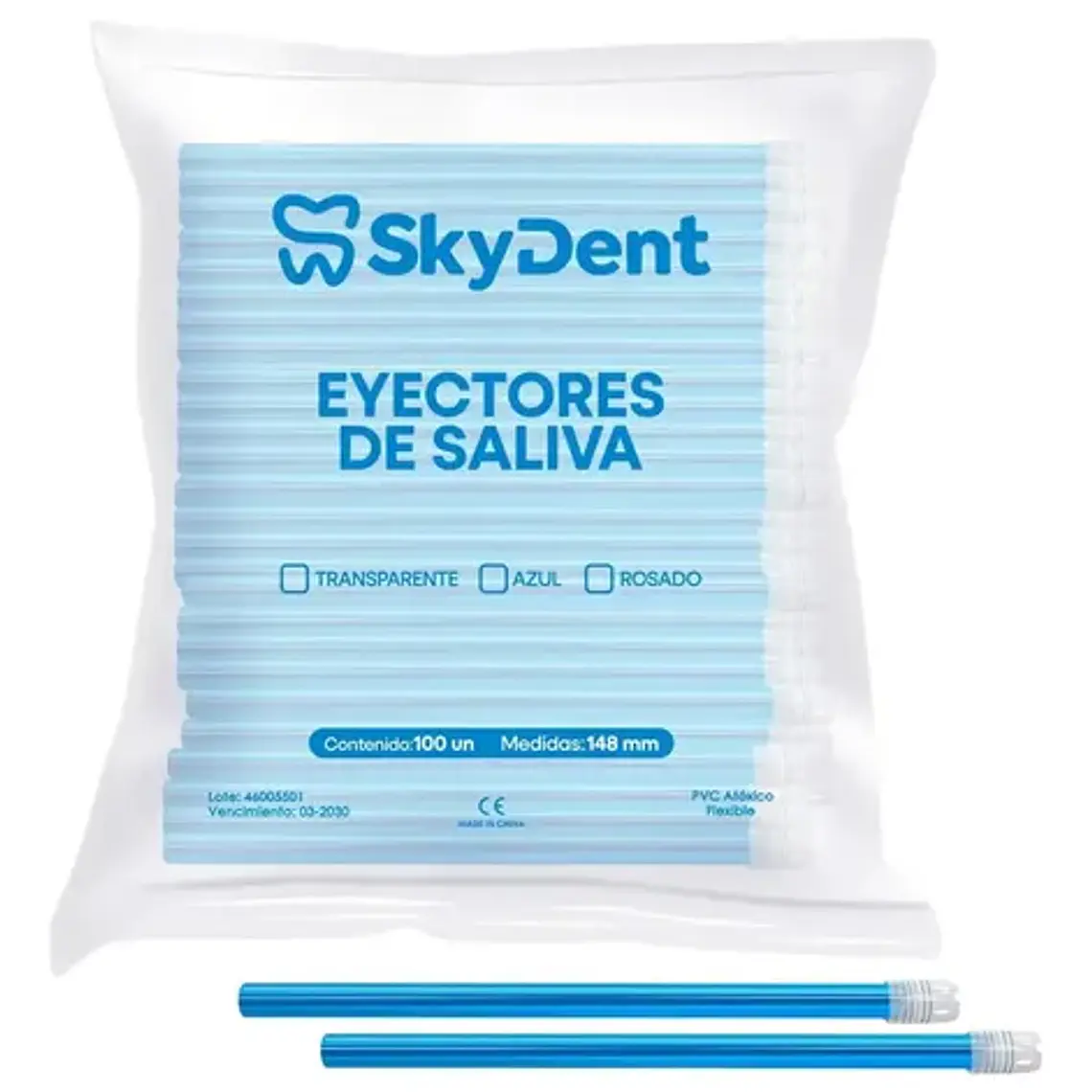 Eyectores De Saliva 100u Skydent 1
