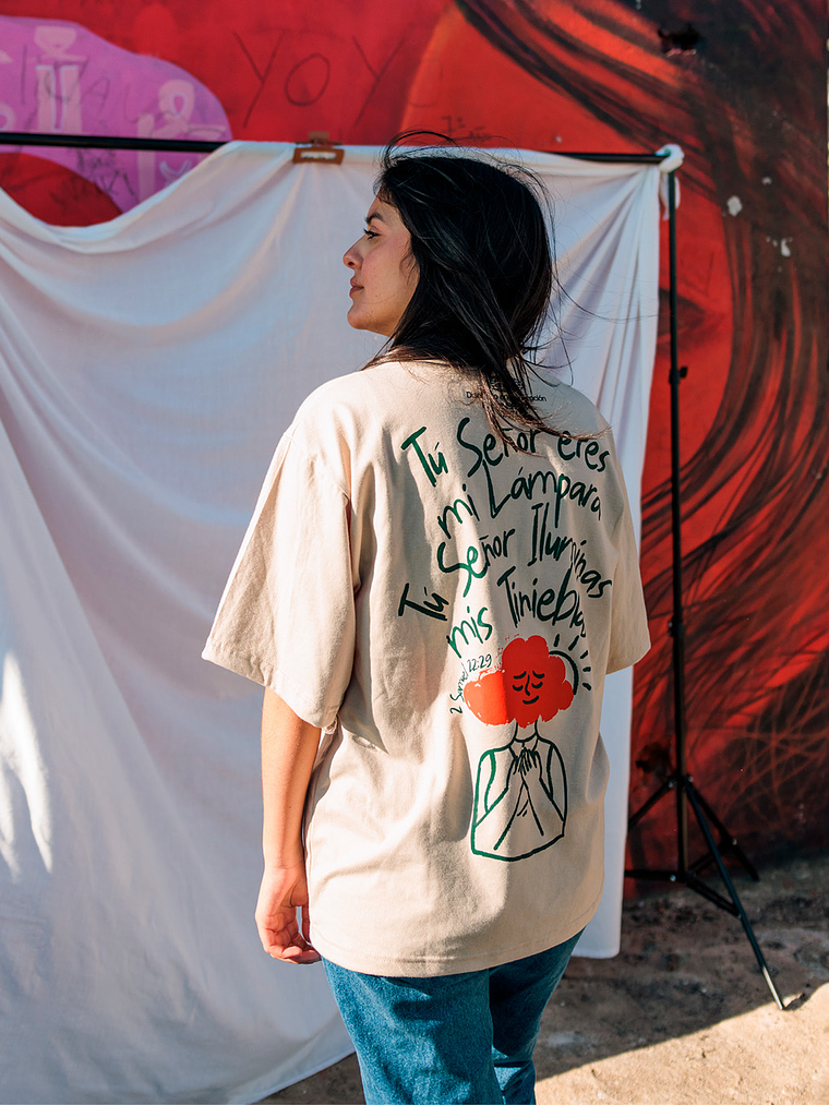 POLERA ARENA - 2 SAMUEL 22:29 - OVERSIZED FIT 1