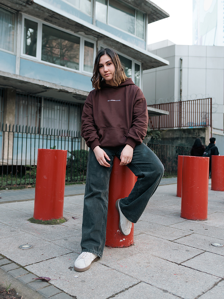 HOODIE CAFÉ - SIN MIEDO - BOXY FIT 3