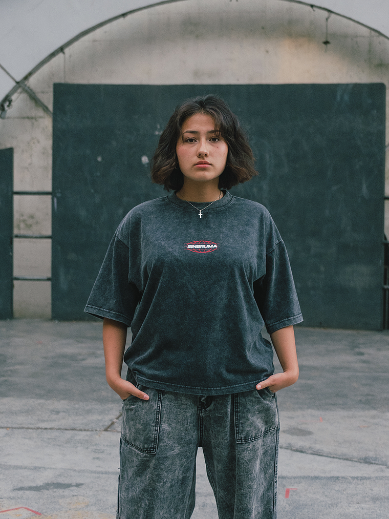 POLERA ACID WASH - LOGO SIN BRUMA - BOXY FIT 1