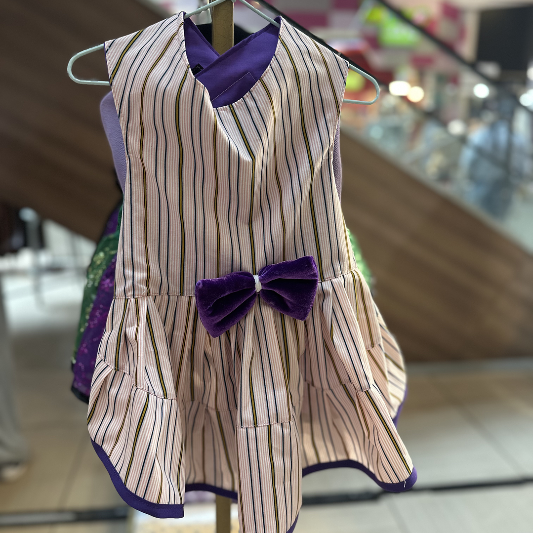 Vestido Lineas moradas  1