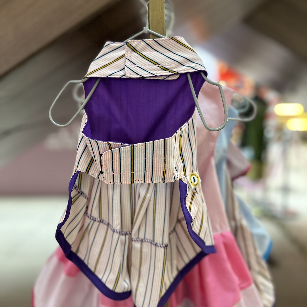 Vestido Lineas moradas  2