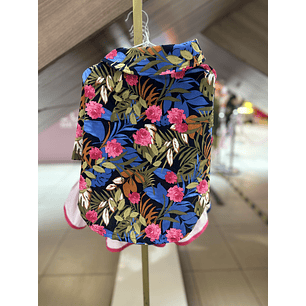 Guayabera Negras con flores 