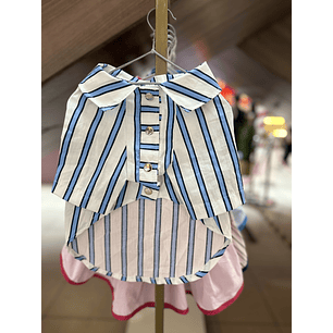 Guayabera Lineas Azules 