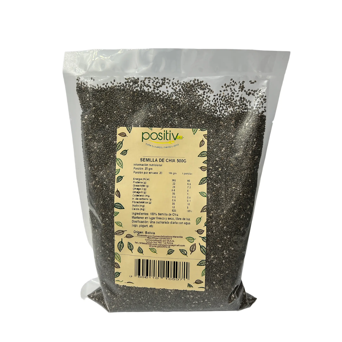 SEMILLA DE CHÍA ENTERA 500GR POSITIV - CATEDRAL 1