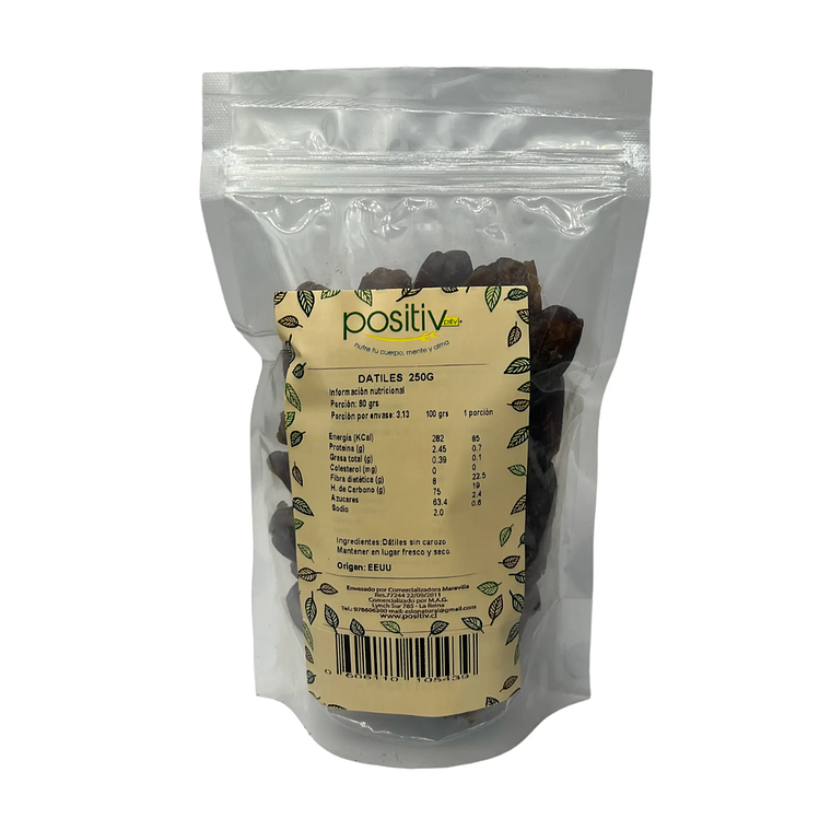 DÁTILES SIN CAROZO 250GR POSITIV - CATEDRAL 1