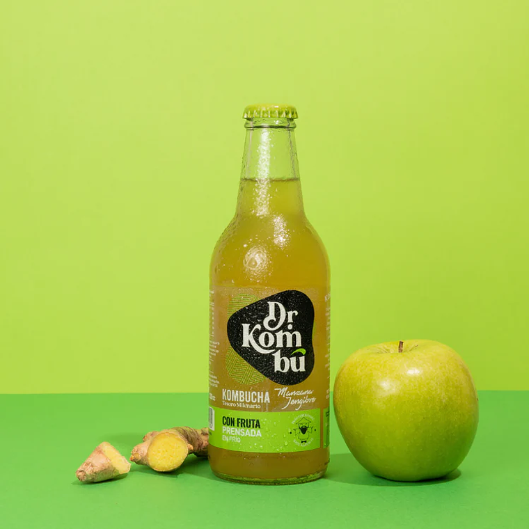 KOMBUCHA MANZANA JENGIBRE 330CC DR KOMBU - CATEDRAL 1