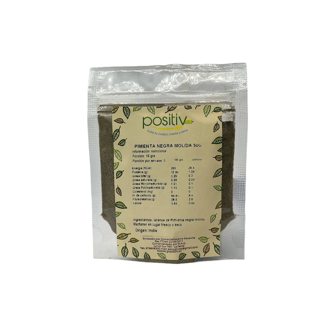 PIMIENTA NEGRA MOLIDA 50G POSITIV - CATEDRAL 1