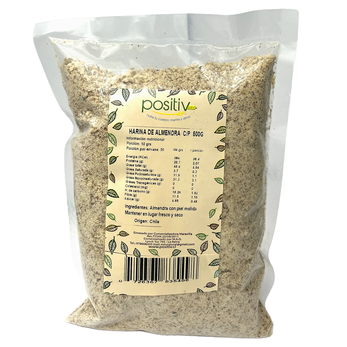 HARINA DE ALMENDRA CON PIEL 500G POSITIV - CATEDRAL 1