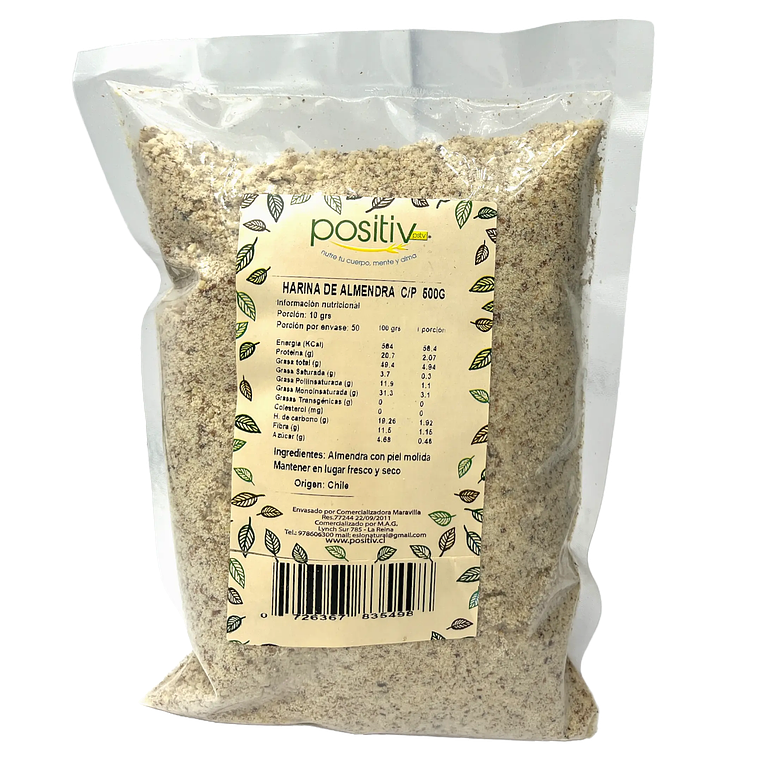 HARINA DE ALMENDRA CON PIEL 500G POSITIV - CATEDRAL 1