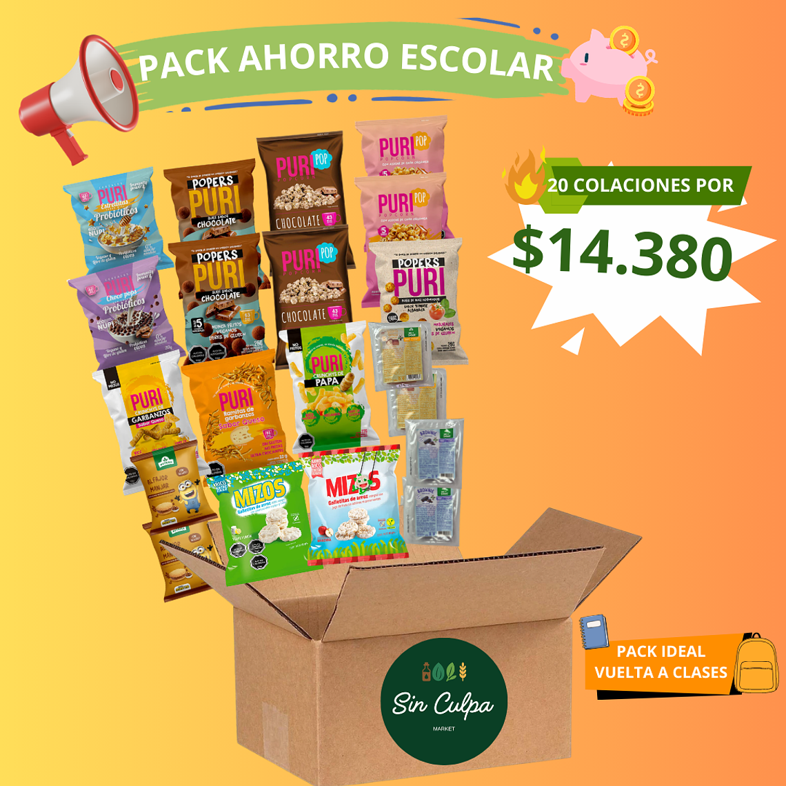PACK AHORRO ESCOLAR 20 COLACIONES - TRAIGÚEN 1
