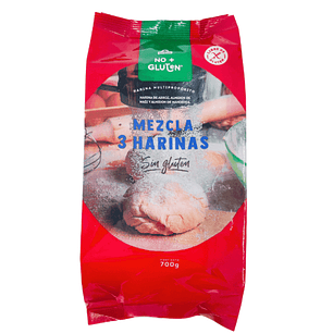 MEZCLA 3 HARINAS NO+GLUTEN 700 g - CATEDRAL