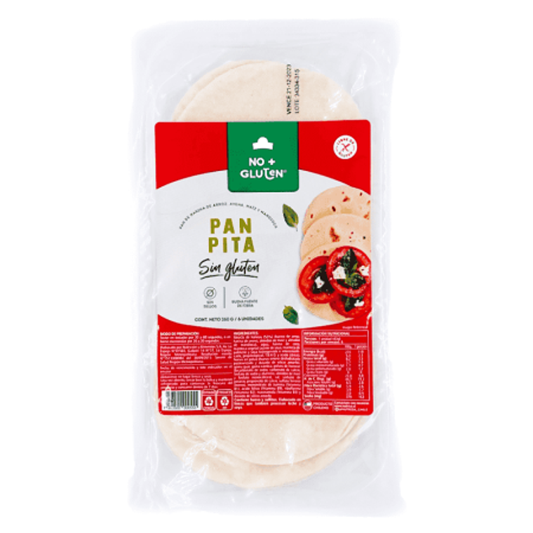 PAN PITA SIN GLUTEN 260 G 6 UN - CATEDRAL 1