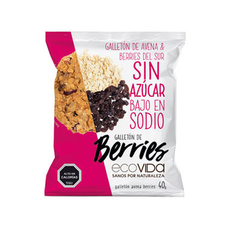 GALLETÓN AVENA BERRIES 40 GRS S/AZÚCAR - CATEDRAL 1