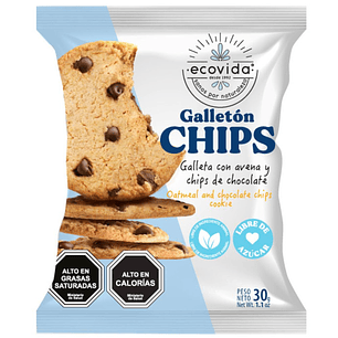 GALLETÓN CHIPS S/AZÚCAR 40 GRS - CATEDRAL