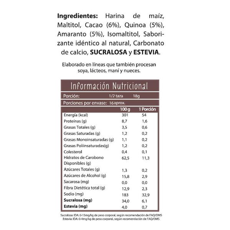 CEREAL SIN GLUTEN CACAO 280 GRS - CATEDRAL 2