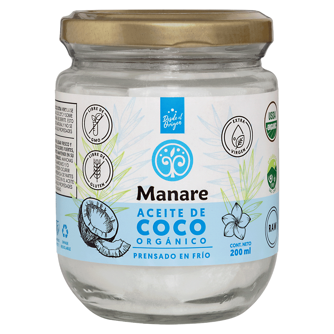 ACEITE DE COCO ORGÁNICO 200 ML - CATEDRAL 1