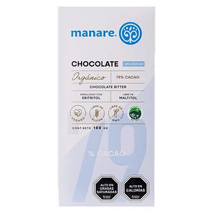 CHOCOLATE SIN AZÚCAR 79% CACAO ORGÁNICO 100 G - CATEDRAL