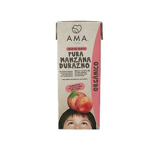 AMA JUGO MANZANA DURAZNO ORGÁNICO 200 ML - CATEDRAL