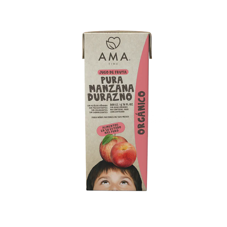 AMA JUGO MANZANA DURAZNO ORGÁNICO 200 ML - CATEDRAL 1
