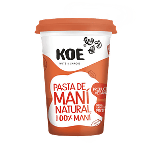 KOE PASTA DE MANÍ NATURAL 100% 500 G - CATEDRAL