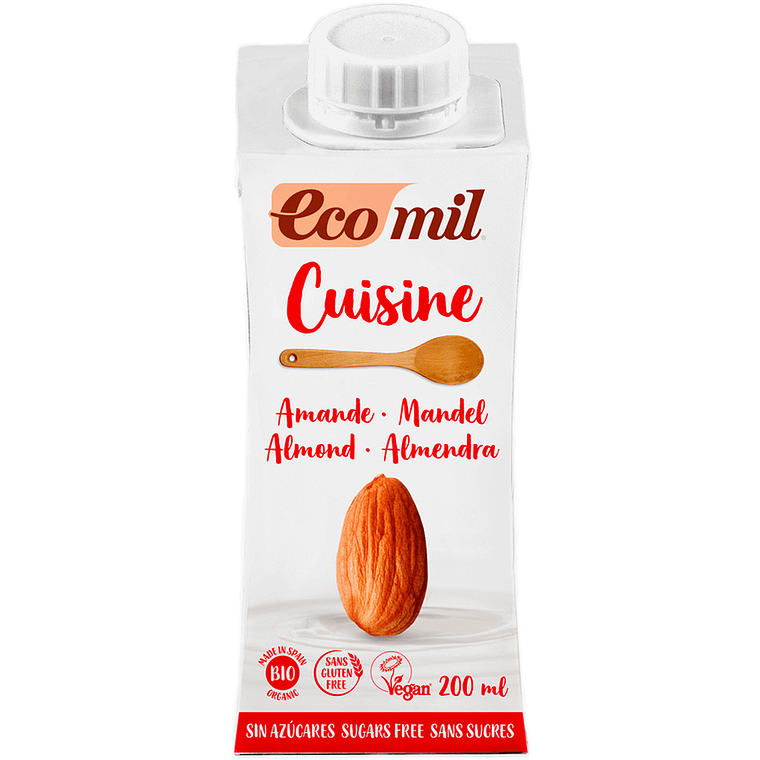 ECOMIL CREMA DE ALMENDRA ORGÁNICA SIN AZÚCAR 200 ML - CATEDRAL 1