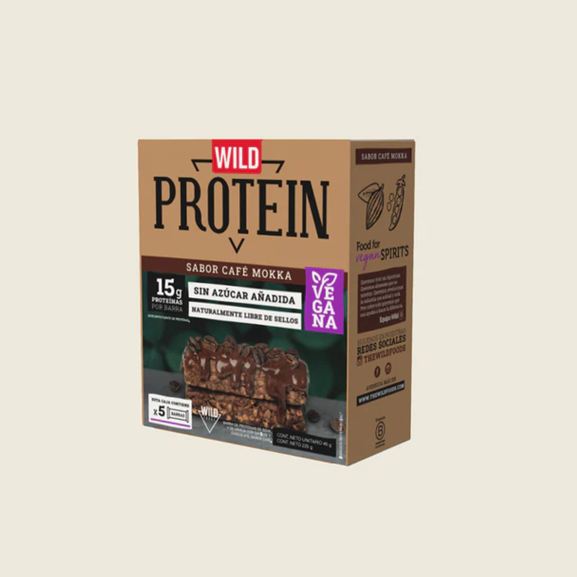 WILD PROTEIN BAR PROTEINA MOKKA 45g 5U DISPLAY - CATEDRAL 1
