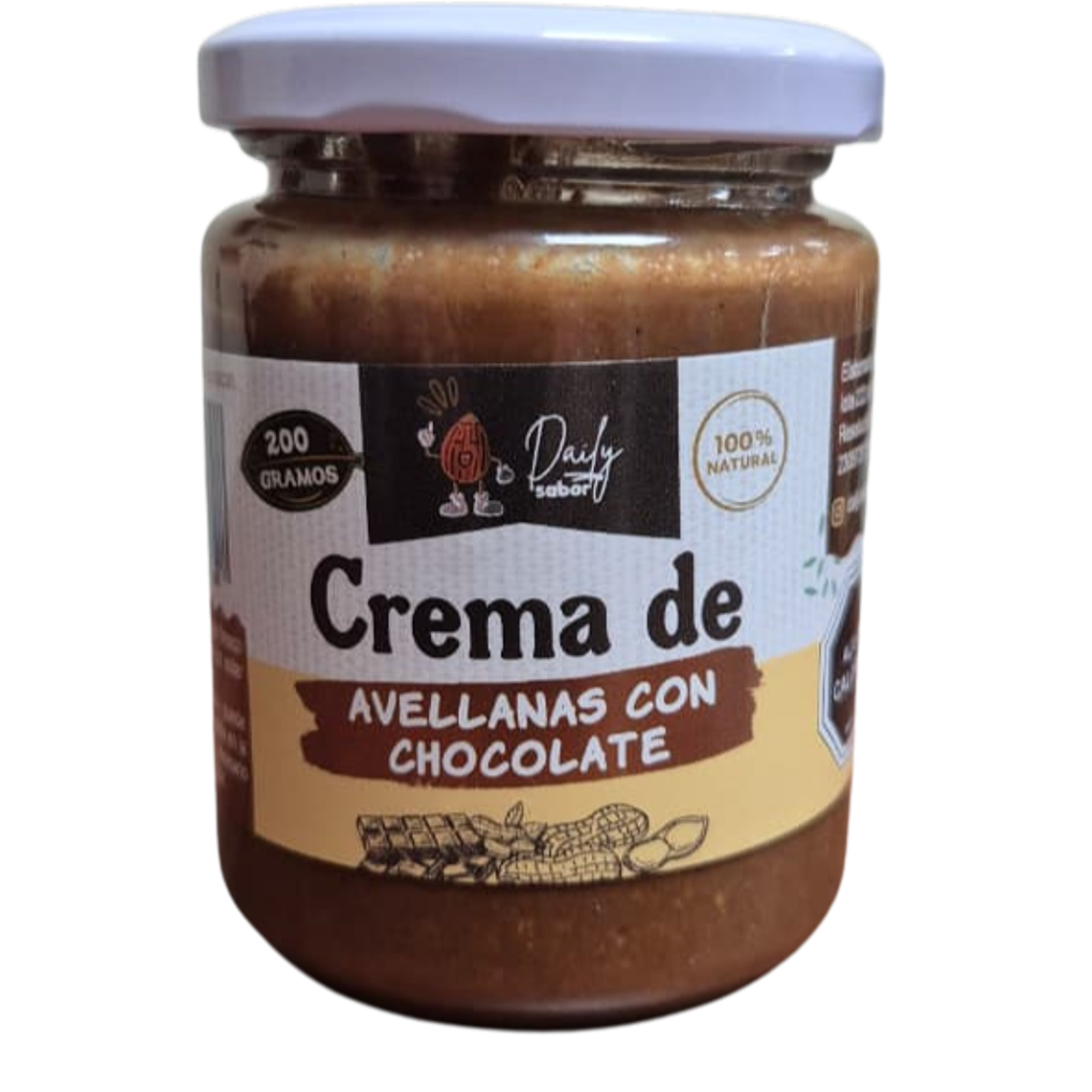 CREMA AVELLANA CHILENA C/CHOC 200GR ARTESANAL 1
