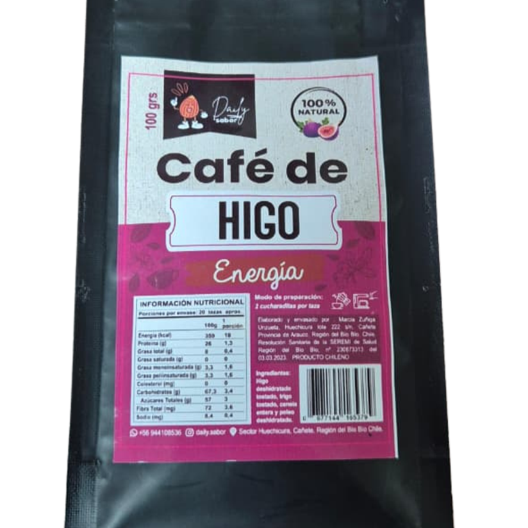 CAFE NATURAL SABOR HIGO 100G ARTESANAL 1