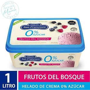 HELADO SAN FRANCISCO 0% AZÚCAR FRUTOS DEL BOSQUE 1 L