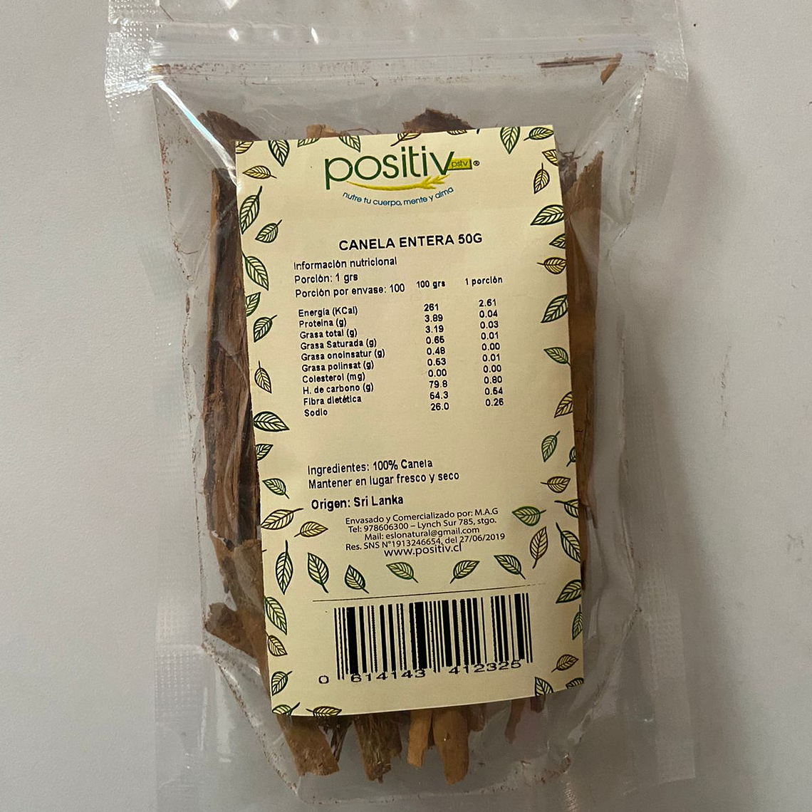 CANELA ENTERA EN RAMA 50G POSITIV 1