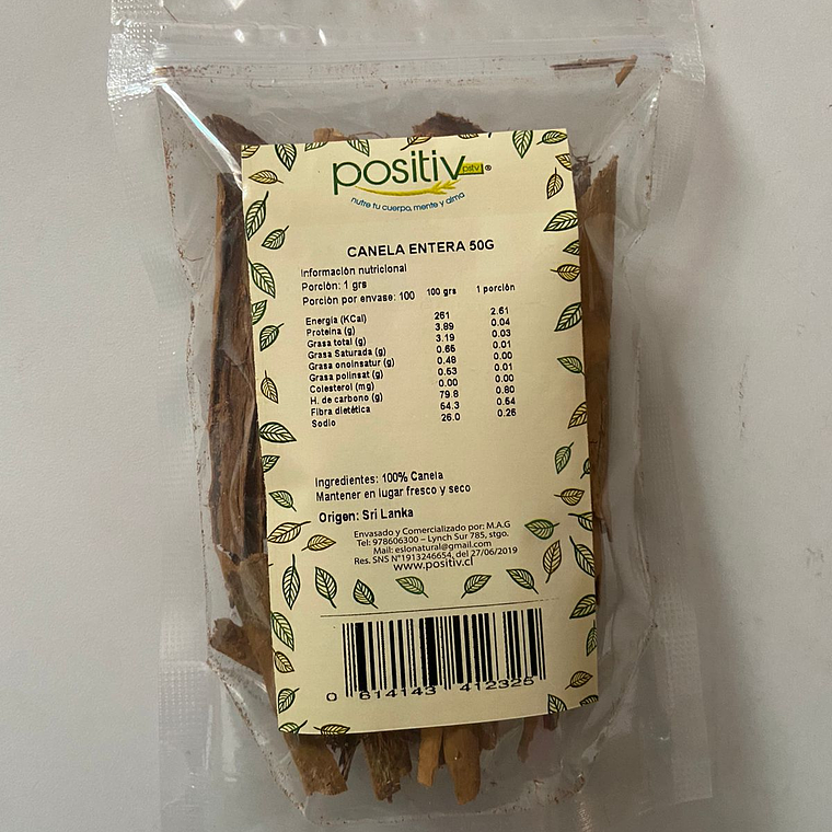 CANELA ENTERA EN RAMA 50G POSITIV 1