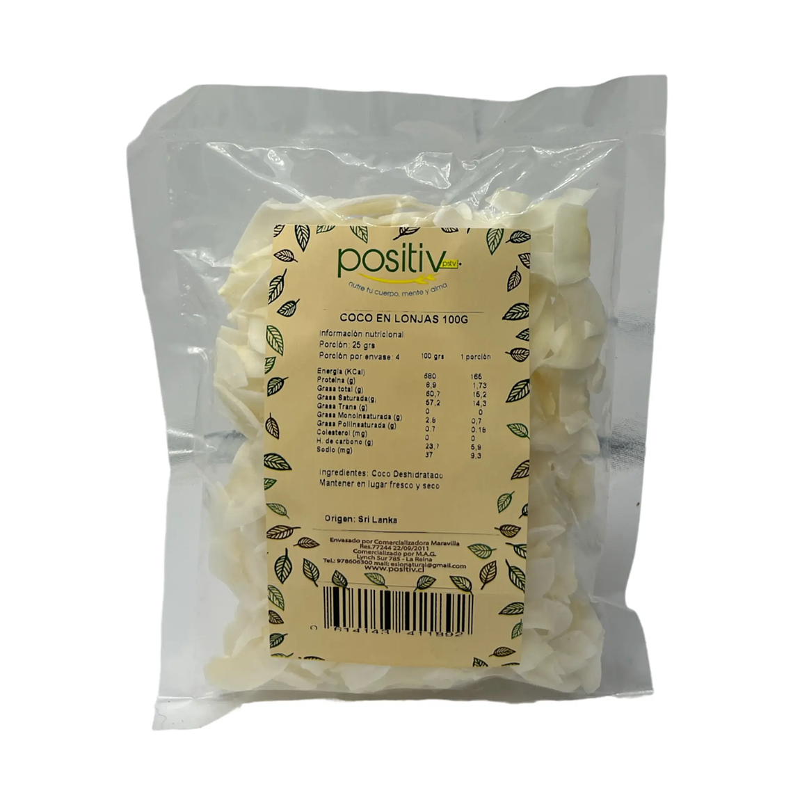 COCO LONJAS NATURAL 100GR POSITIV 1