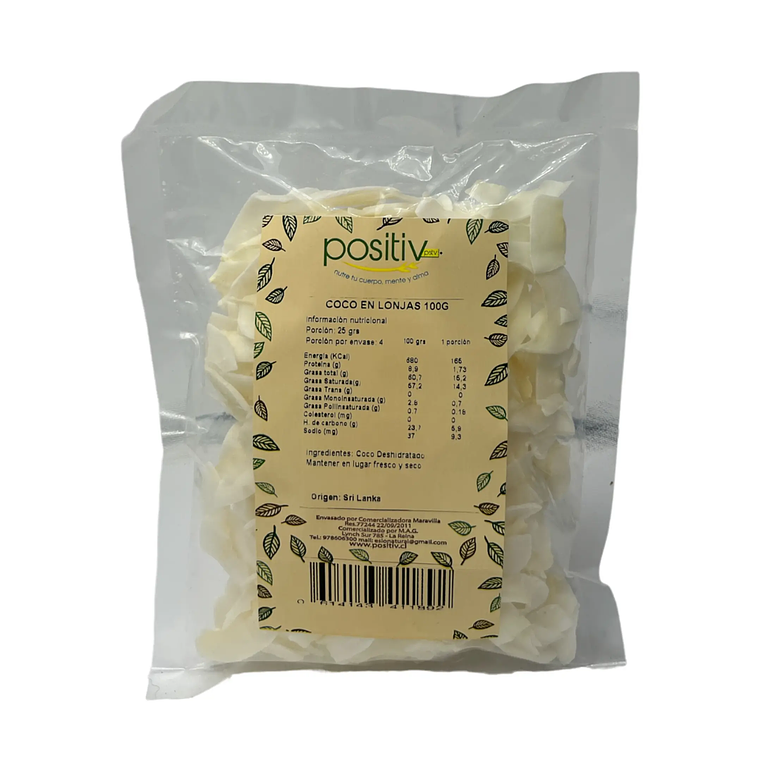 COCO LONJAS NATURAL 100GR POSITIV 1
