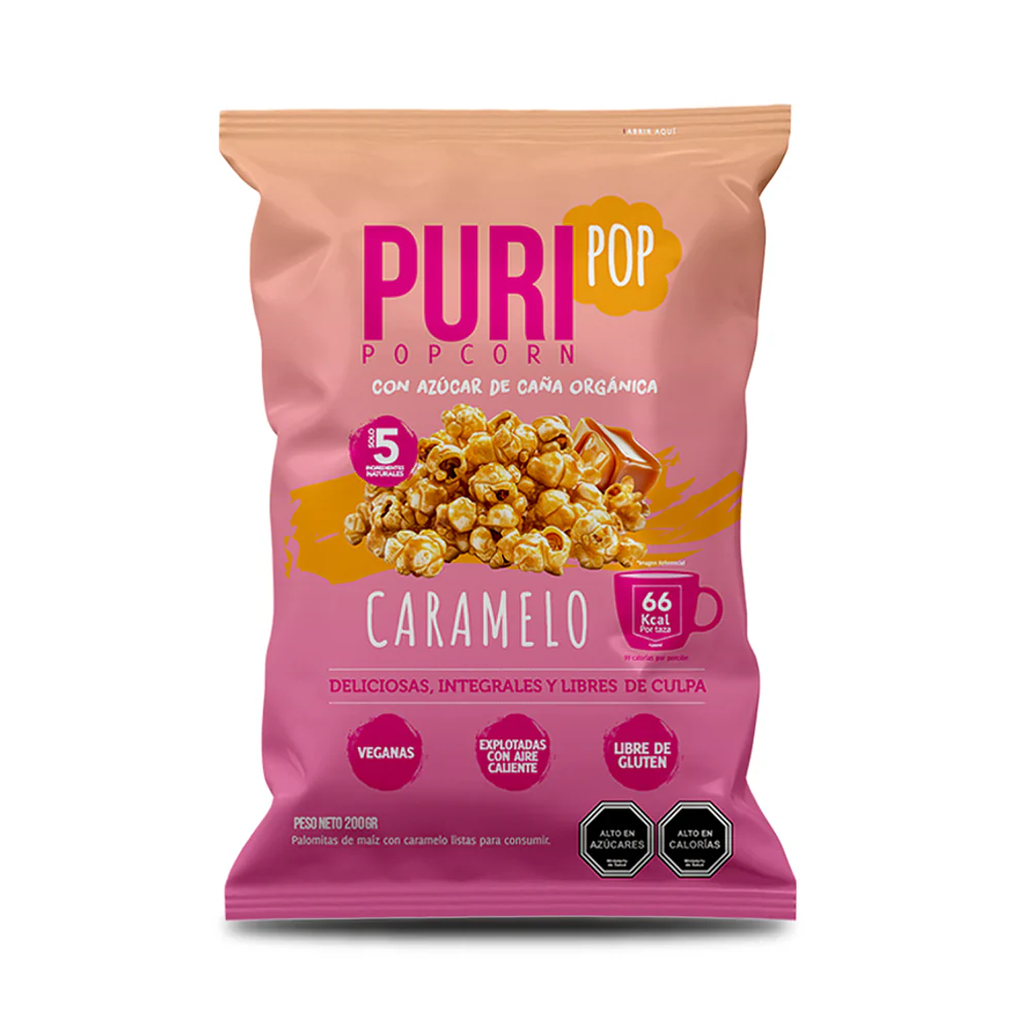 PURIPOP POPCORN CARAMELO 200GR 1
