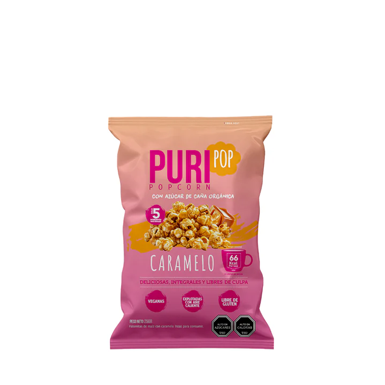 PURIPOP PALOMITAS CARAMELO 25GR 1