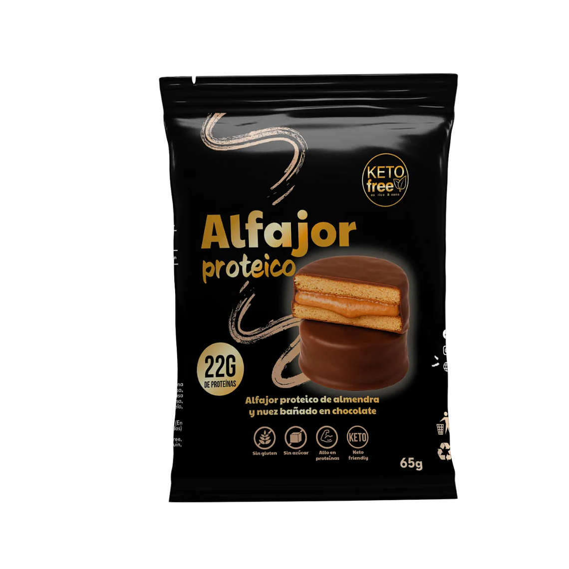 ALFAJOR KETOFREE PROTEICO WHEY 65GR 1