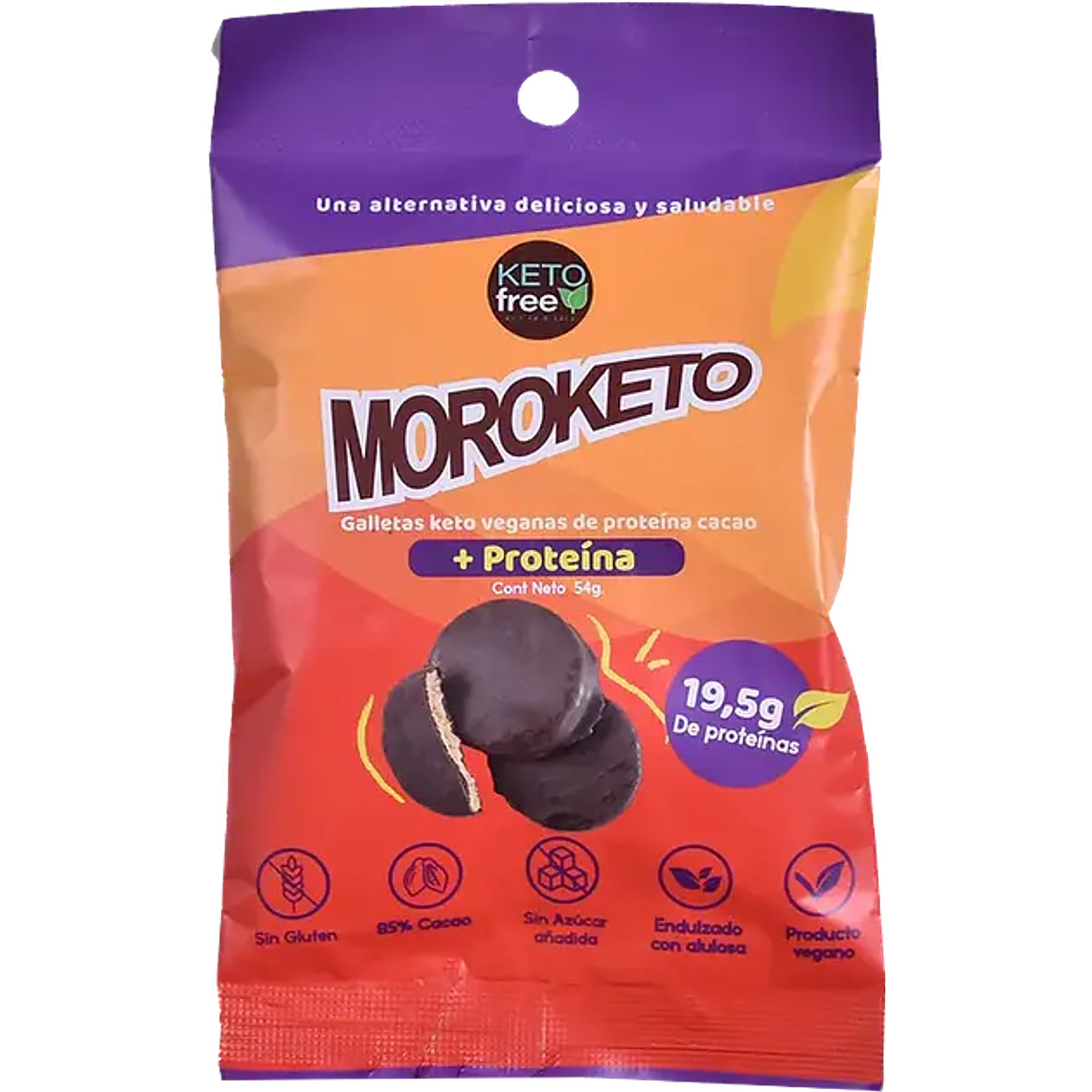 GALLETA KETOFREE MOROKETO PROTEINA 54GR DOYPACK 1
