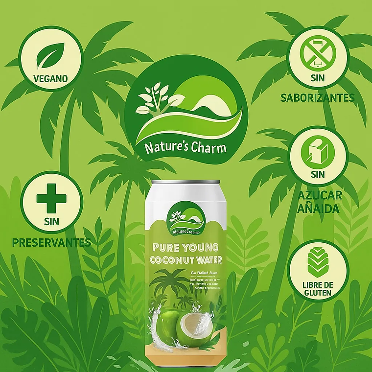 AGUA DE COCO 100% NATURAL NATURES CHARM  520ML - CATEDRAL 2