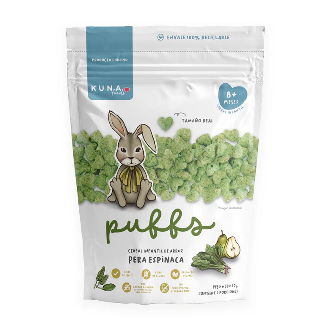 PUFFS KUNA FOODS PERA ESPINACA 50 G - CATEDRAL 1