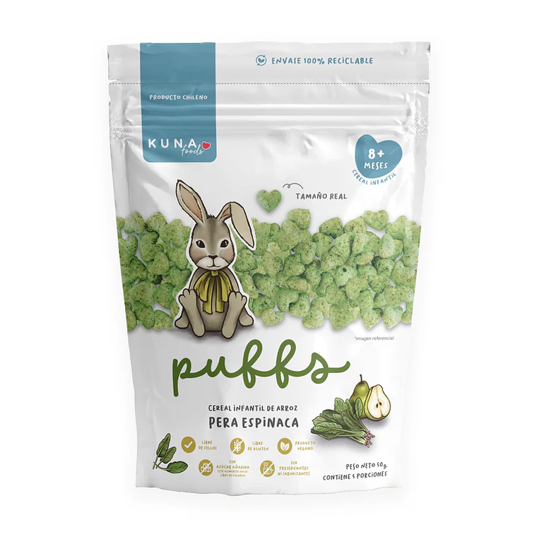 PUFFS KUNA FOODS PERA ESPINACA 50 G - CATEDRAL 1