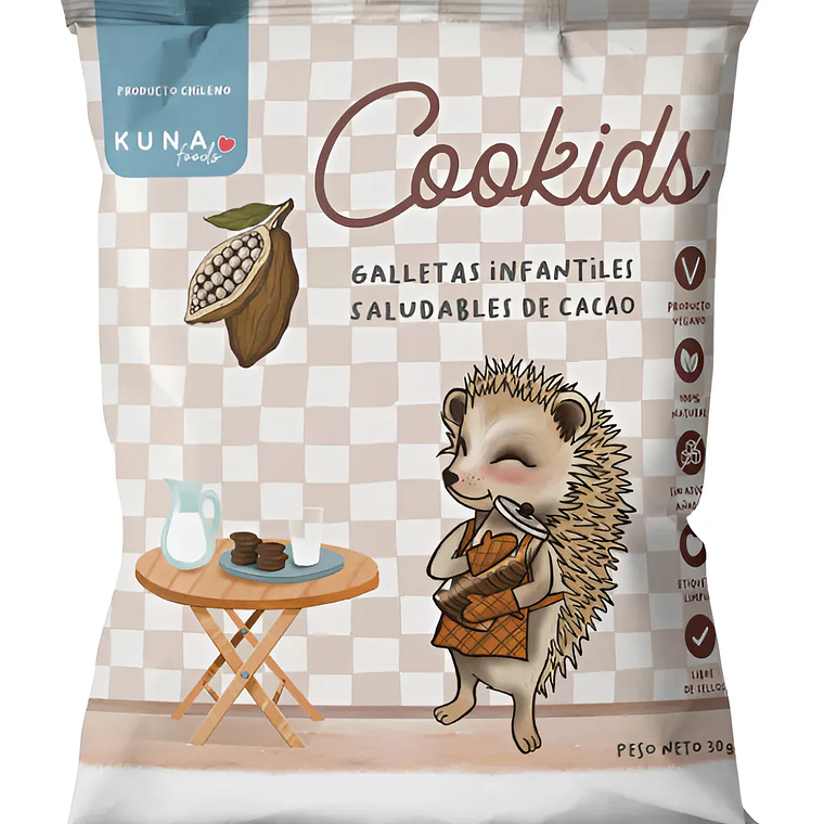 GALLETAS KUNA COOKIDS CACAO 30G - CATEDRAL 1