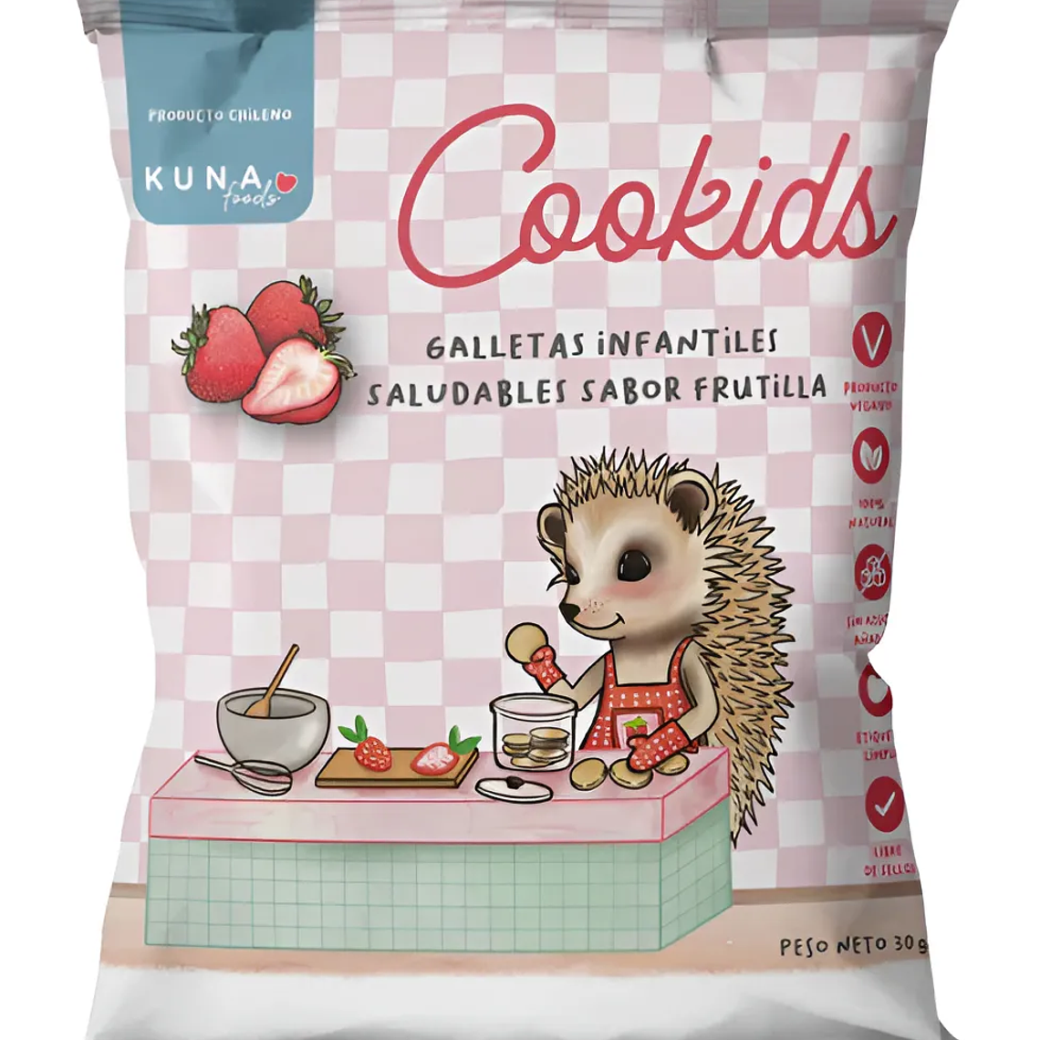 GALLETAS KUNA COOKIDS FRUTILLA 30G - CATEDRAL 1