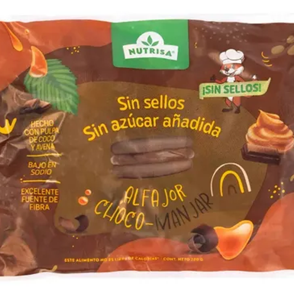 ALFAJOR CHOCOLATE NUTRISA BOLSA X 5 UN - CATEDRAL 1
