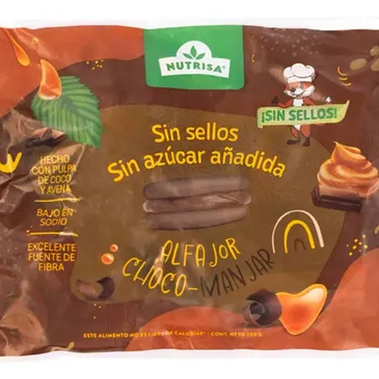 ALFAJOR CHOCOLATE NUTRISA BOLSA X 5 UN - CATEDRAL 1