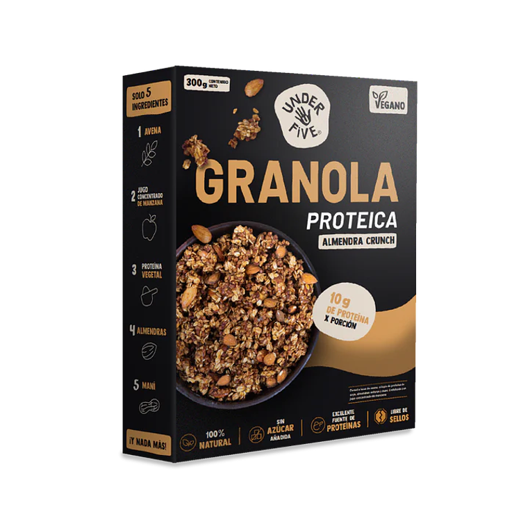 GRANOLA PROTEICA UNDERFIVE ALMENDRA CRUNCH 300G - CATEDRAL 1